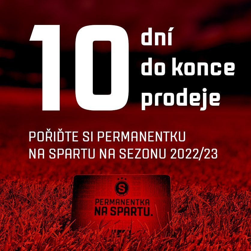 Už jen ? dní máte možnost pořídit si permanentní vstupenku na Spartu ? Buďte u toho v nové sezoně s námi! ? #acsparta